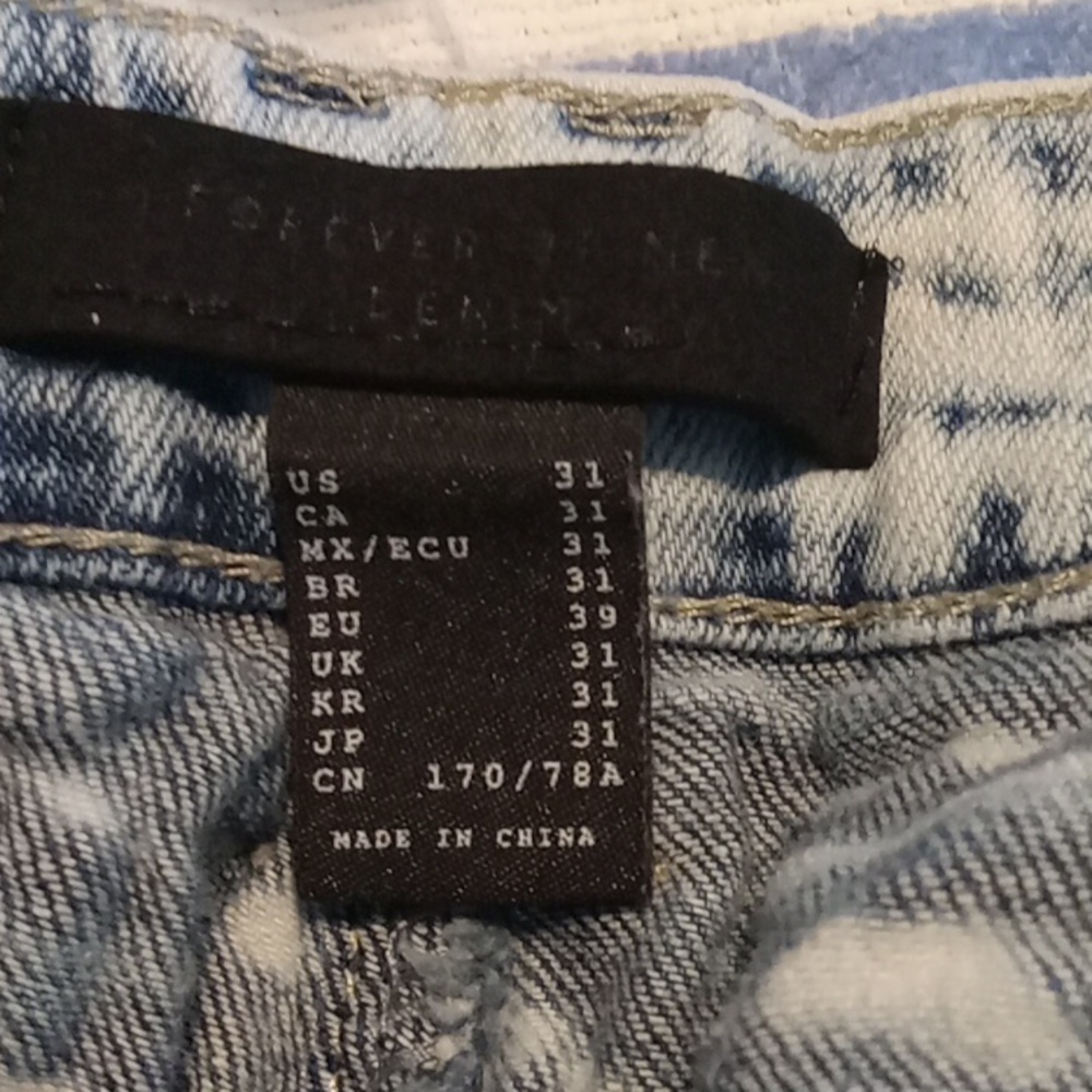 Forever 21 Blue Skinny Jeans - Picture 6 of 6
